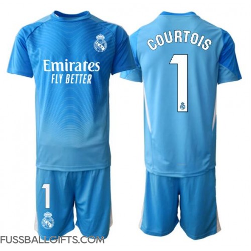 Real Madrid Thibaut Courtois #1 Torwart Fußballbekleidung Heimtrikot Kinder 2025-26 Kurzarm (+ kurze hosen)